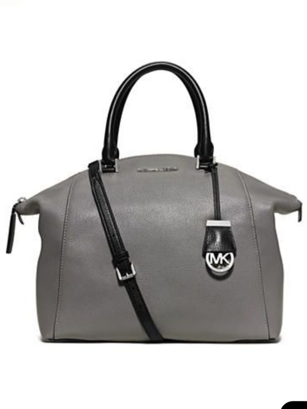 Michael Kors Riley Pebbled Leather Satchel Gray ** NEW!!! **